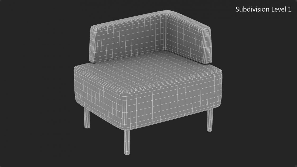 Office Corner Armchair 3D