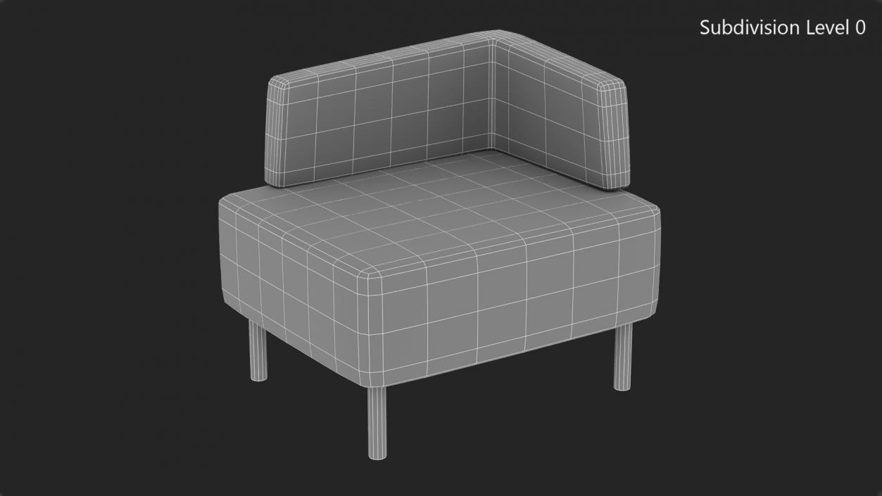 Office Corner Armchair 3D