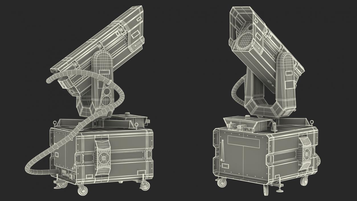 Airport Ceilometer LIDAR Scanner Rigged 3D model