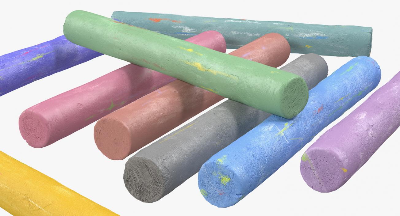 Chalks and Crayons 3D Models Collection 3D model