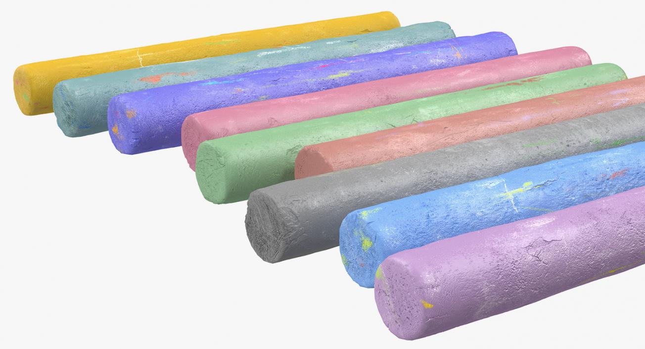 Chalks and Crayons 3D Models Collection 3D model