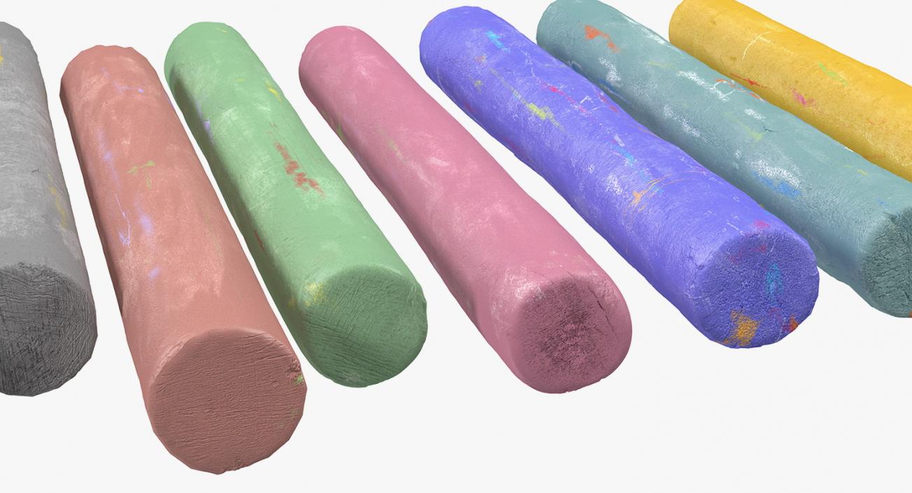 Chalks and Crayons 3D Models Collection 3D model