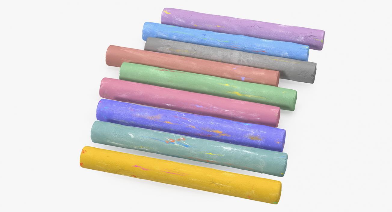 Chalks and Crayons 3D Models Collection 3D model