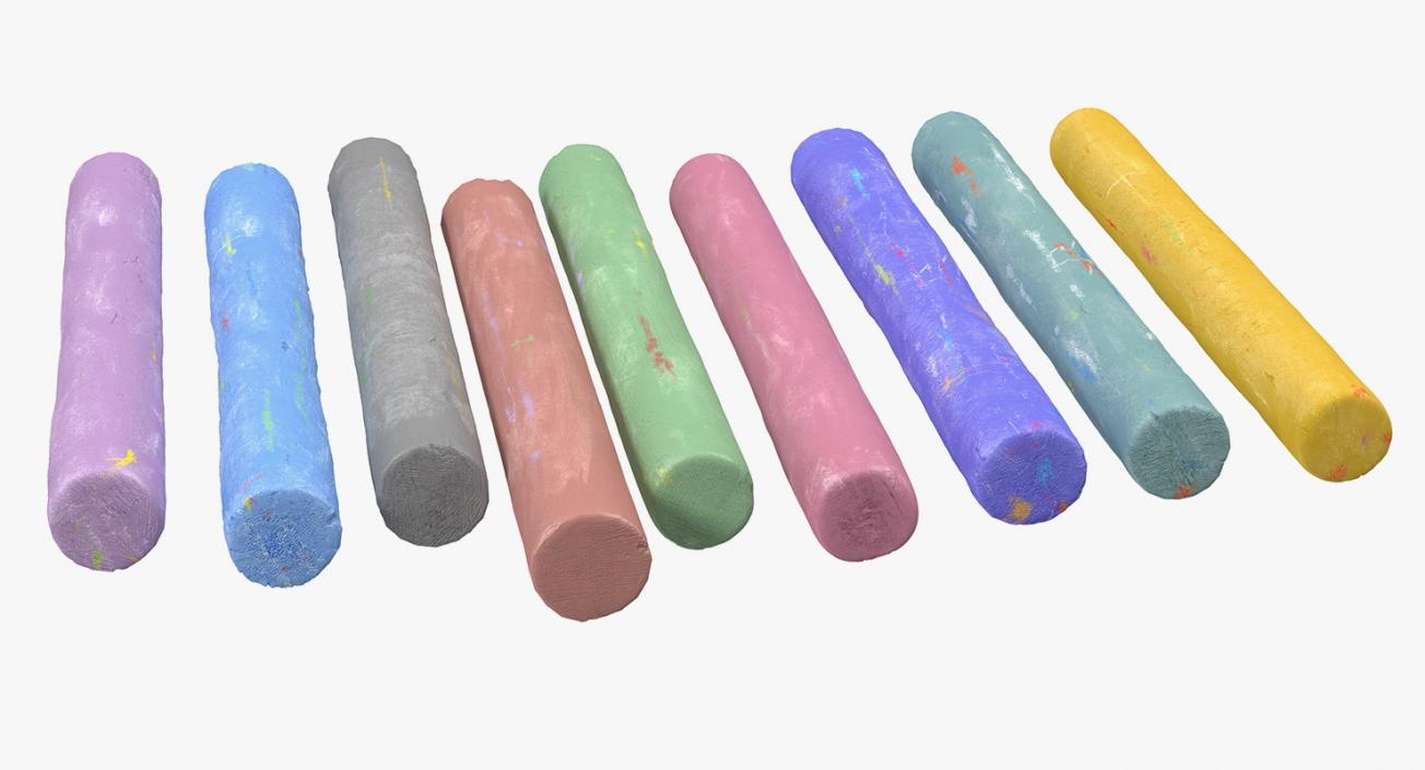 Chalks and Crayons 3D Models Collection 3D model