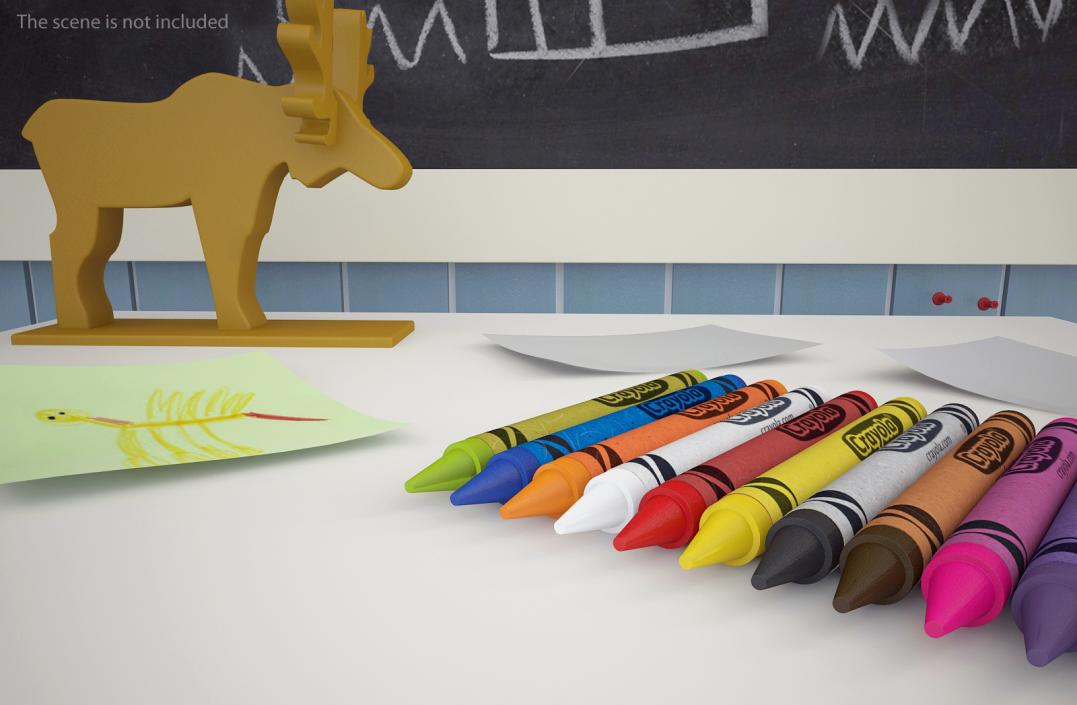 Chalks and Crayons 3D Models Collection 3D model