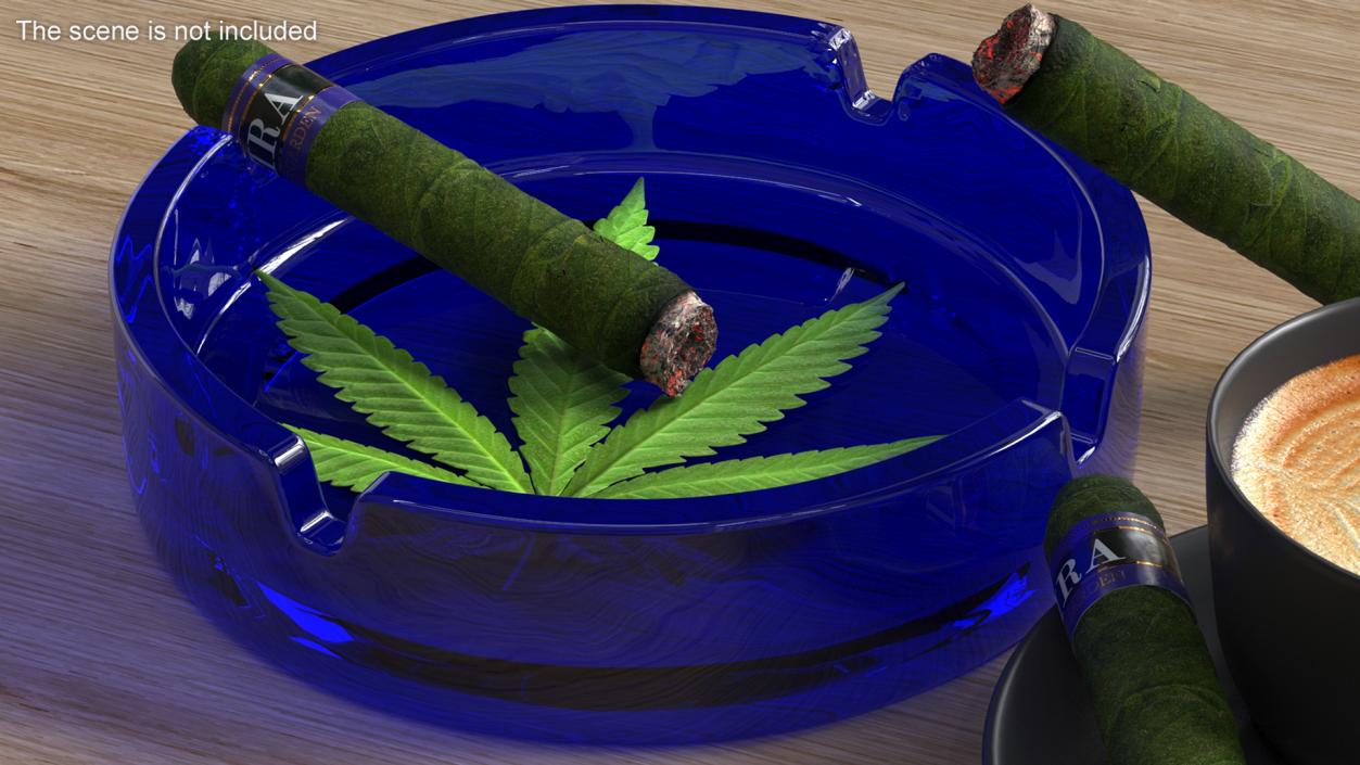 3D Leira Cannabis Cigar Burning model