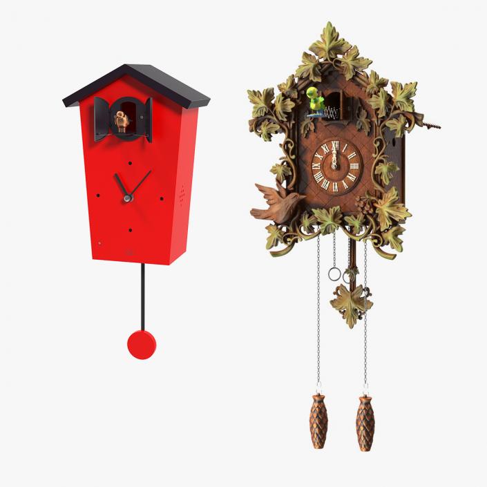 Cuckoo Clocks Collection 3D model