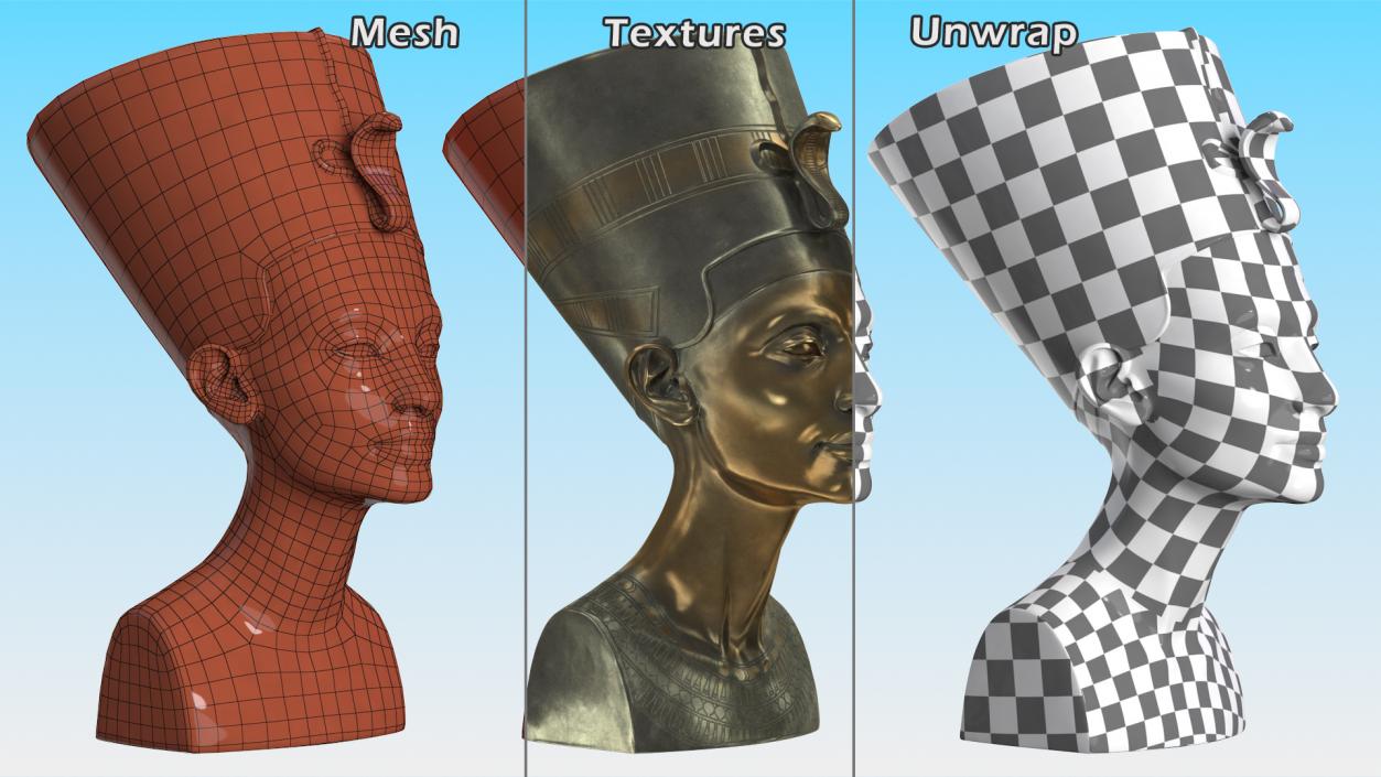 Bronze Bust of Nefertiti 3D model