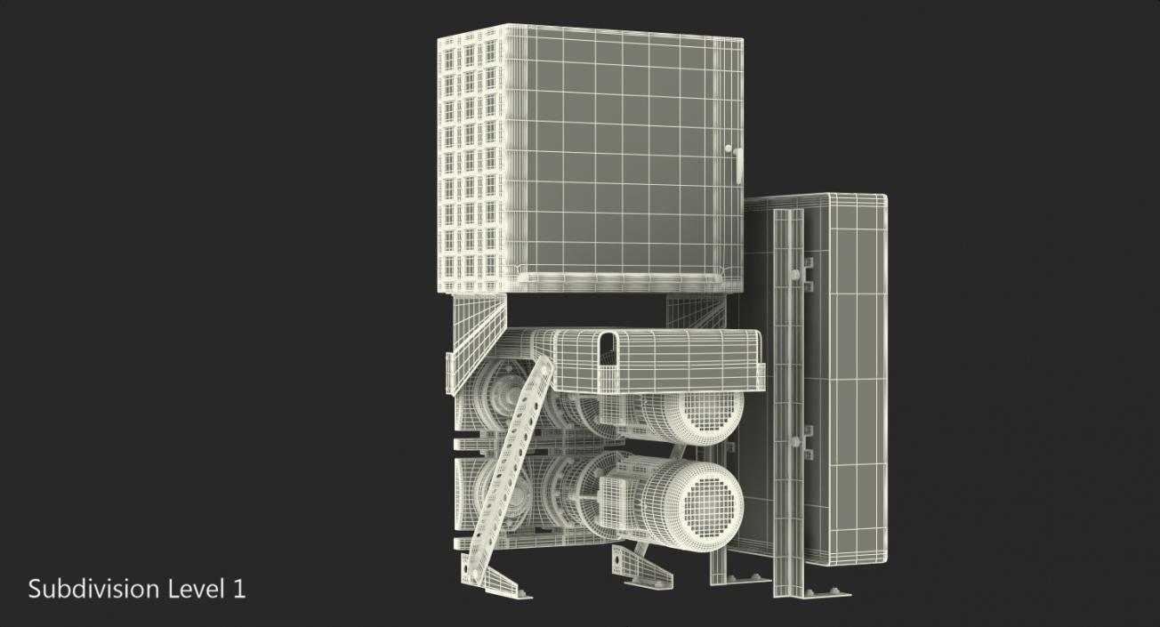 3D Elevator Motor Engine