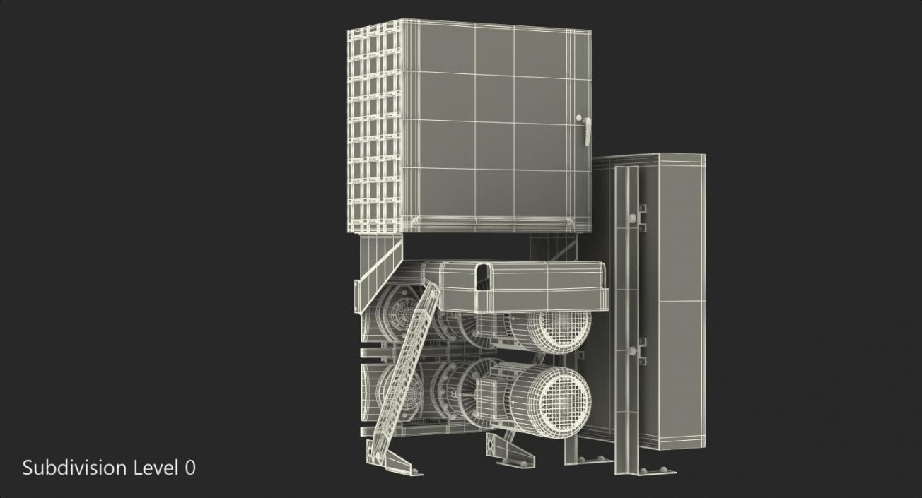 3D Elevator Motor Engine