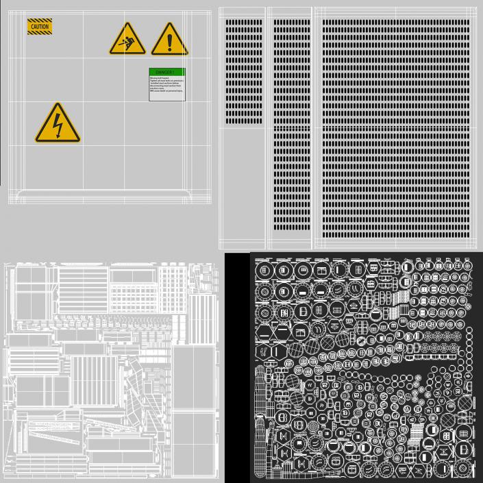 3D Elevator Motor Engine