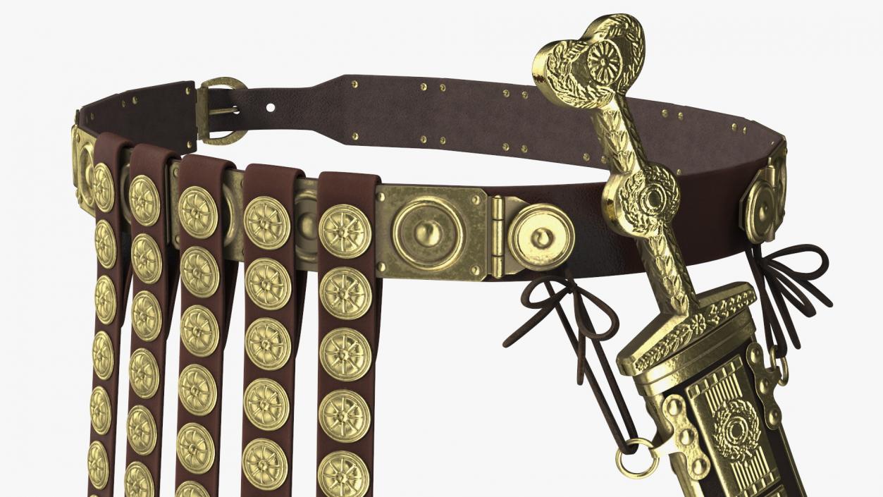 3D Roman Belt with Pugio Dagger model