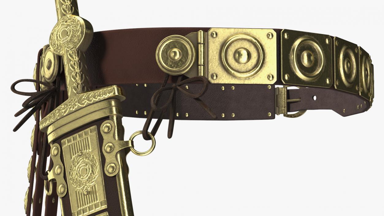 3D Roman Belt with Pugio Dagger model