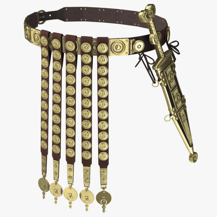 3D Roman Belt with Pugio Dagger model