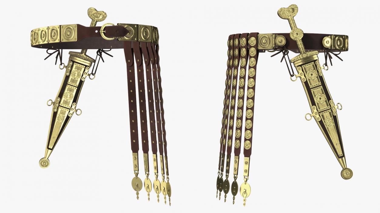 3D Roman Belt with Pugio Dagger model