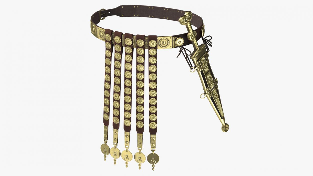 3D Roman Belt with Pugio Dagger model