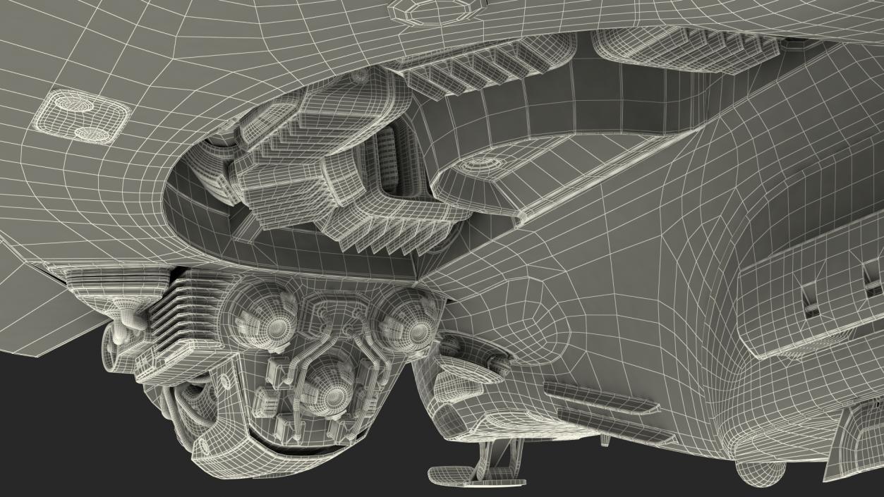 Sci-Fi Dropship Landing Position 3D