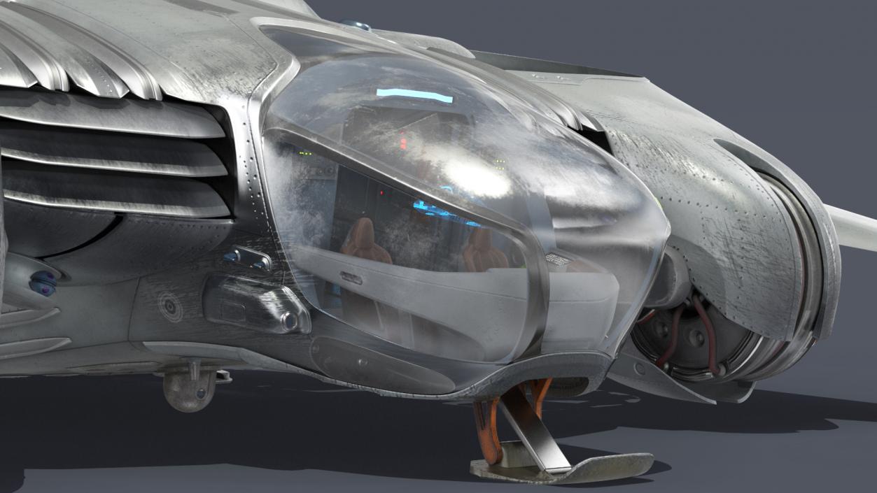 Sci-Fi Dropship Landing Position 3D