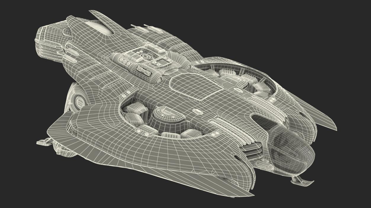 Sci-Fi Dropship Landing Position 3D