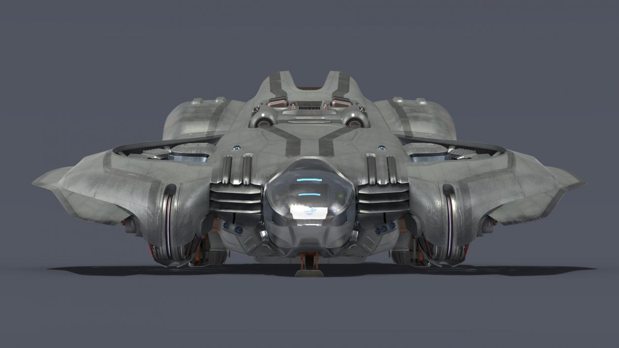 Sci-Fi Dropship Landing Position 3D