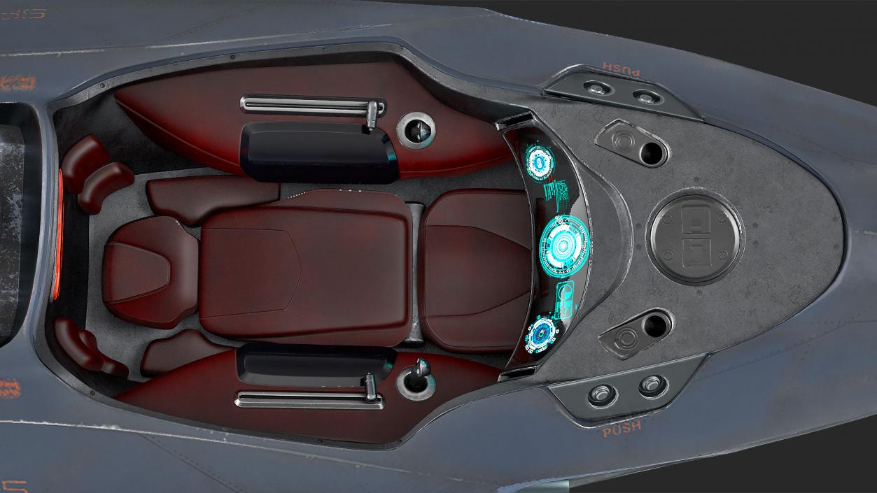 Sci-Fi Dropship Landing Position 3D