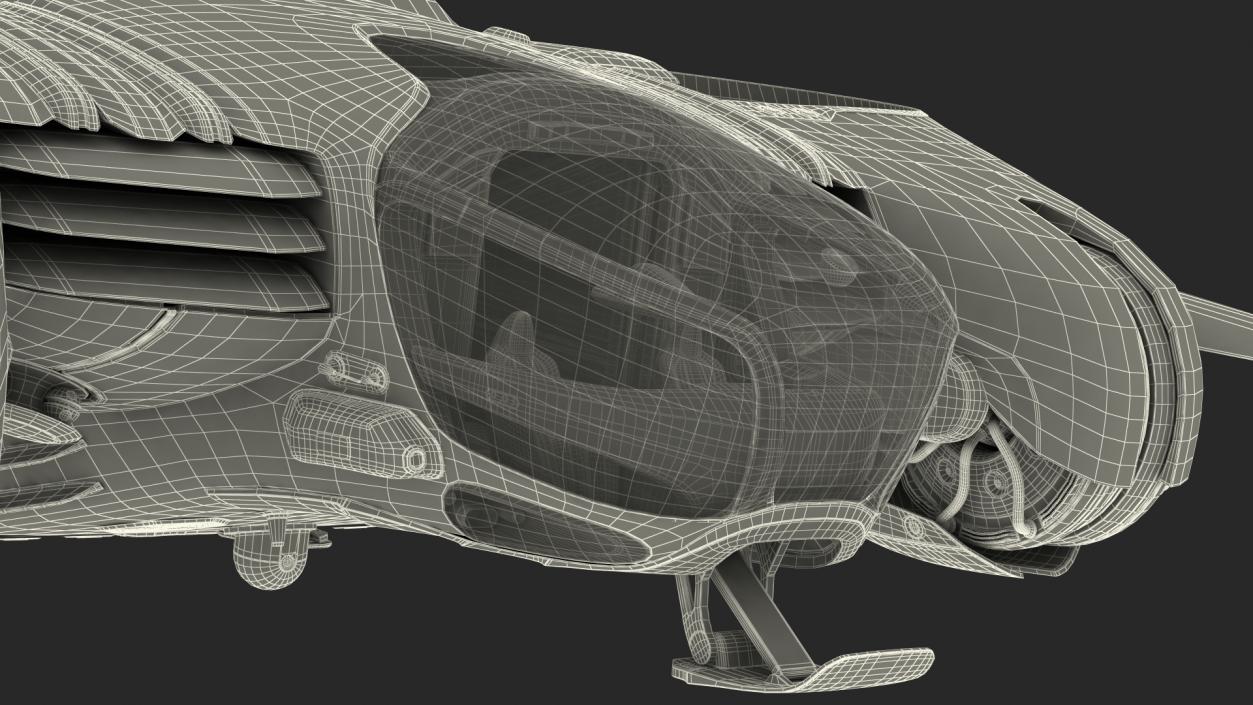 Sci-Fi Dropship Landing Position 3D