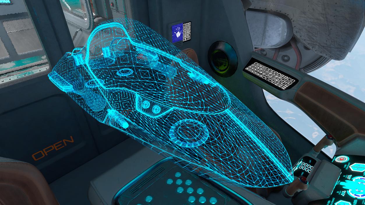 Sci-Fi Dropship Landing Position 3D