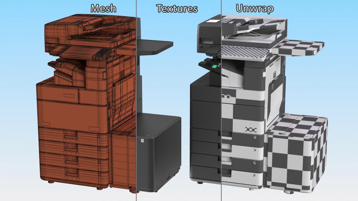 3D Laser MFP Black with Paper Deck Unit Tray 2 model