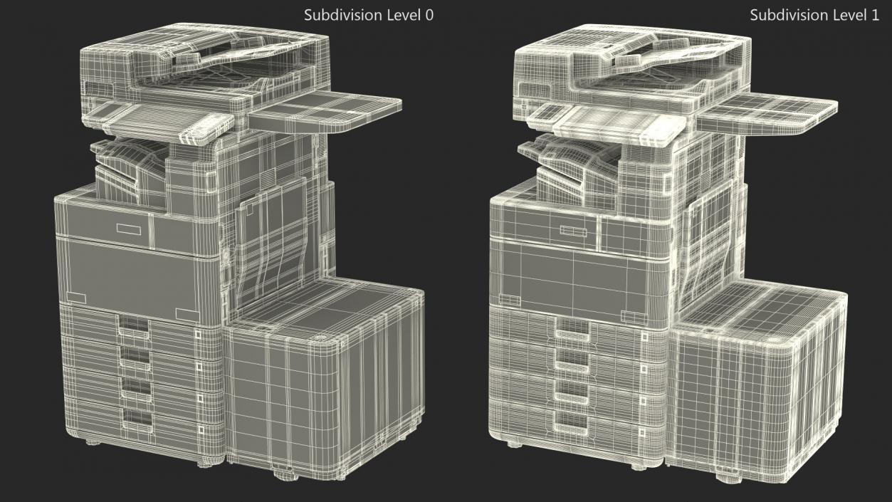 3D Laser MFP Black with Paper Deck Unit Tray 2 model