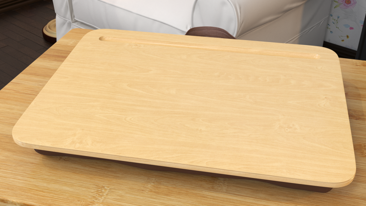 Lap Desk with Bamboo Platform 3D model