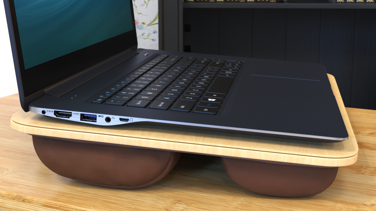 Lap Desk with Bamboo Platform 3D model