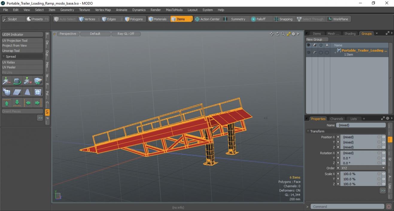 Portable Trailer Loading Ramp 3D model