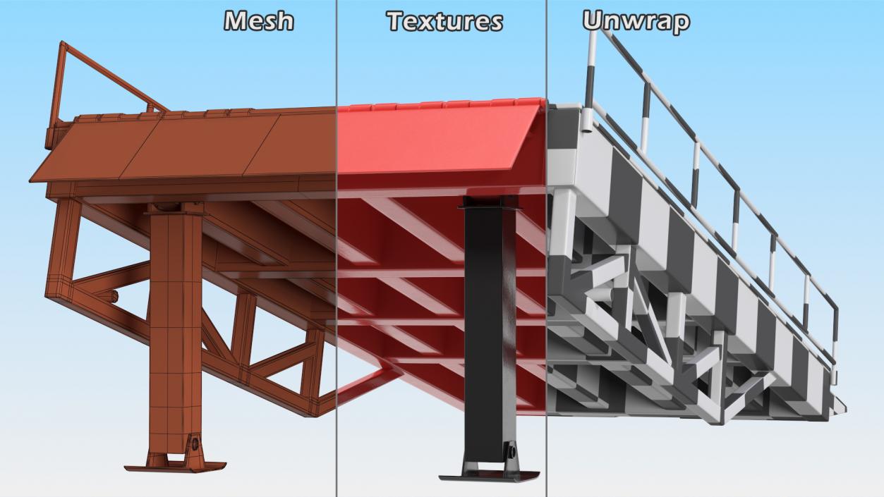 Portable Trailer Loading Ramp 3D model