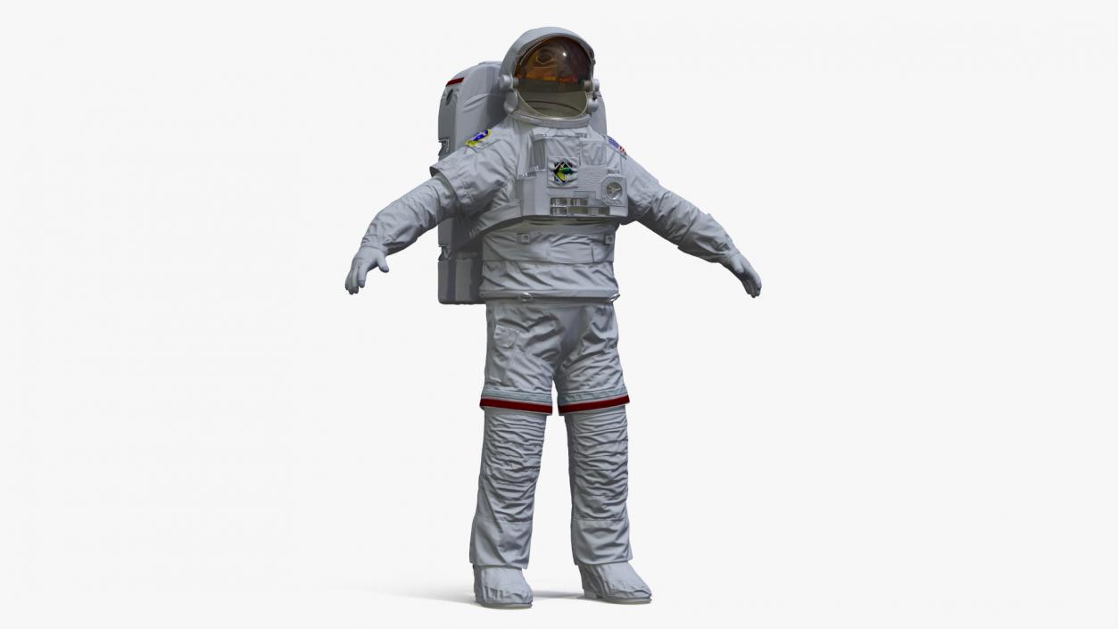 NASA Astronaut Suit with Backpack Rigged for Maya 3D model