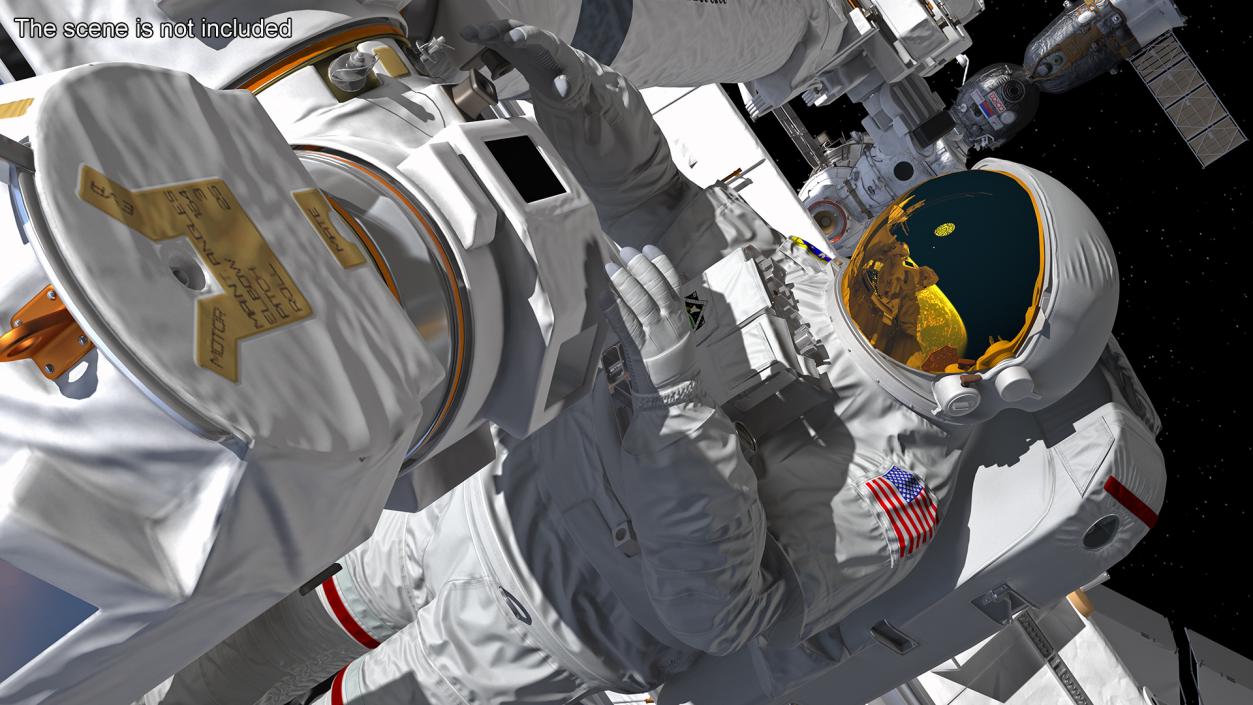 NASA Astronaut Suit with Backpack Rigged for Maya 3D model