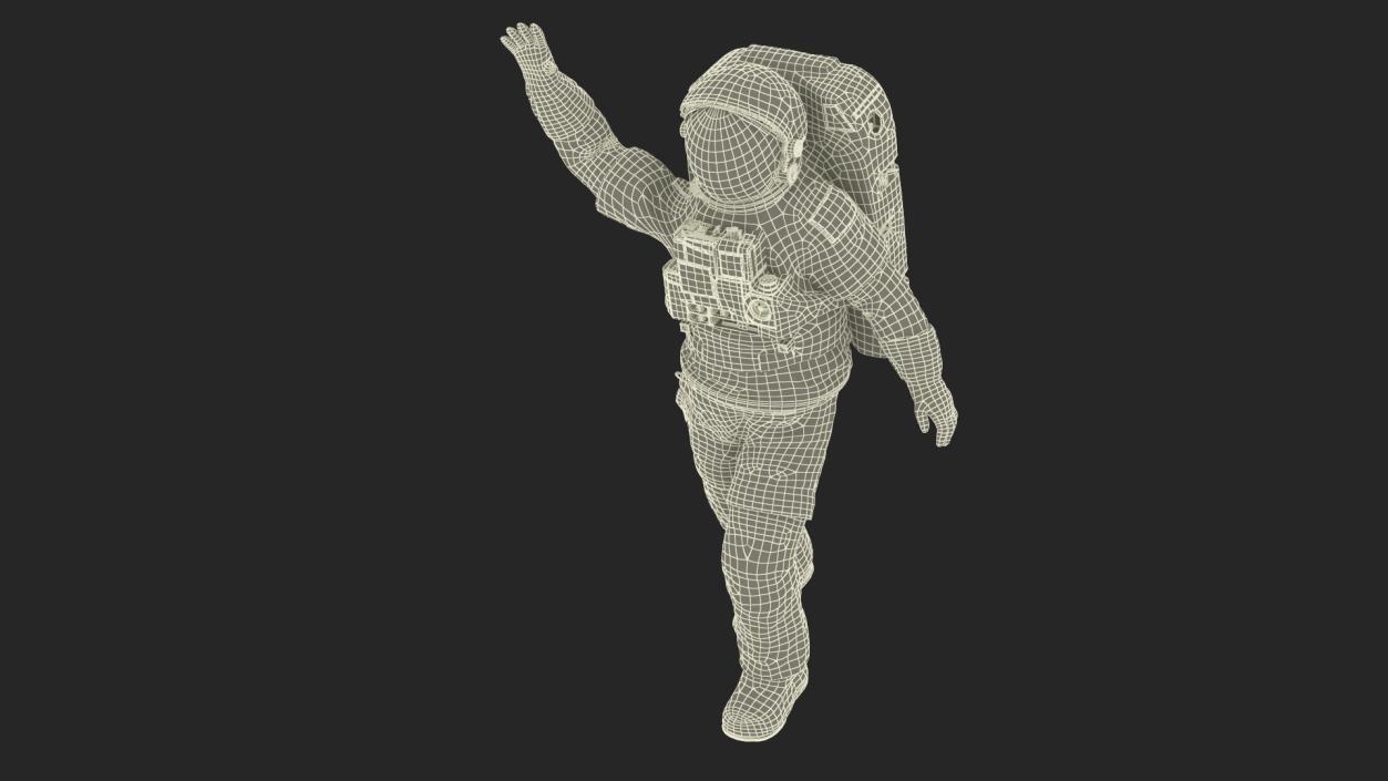 NASA Astronaut Suit with Backpack Rigged for Maya 3D model