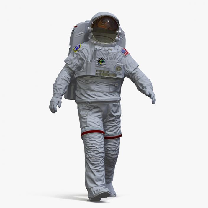 NASA Astronaut Suit with Backpack Rigged for Maya 3D model