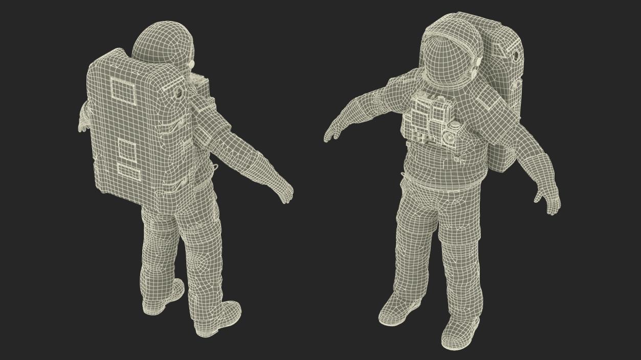 NASA Astronaut Suit with Backpack Rigged for Maya 3D model