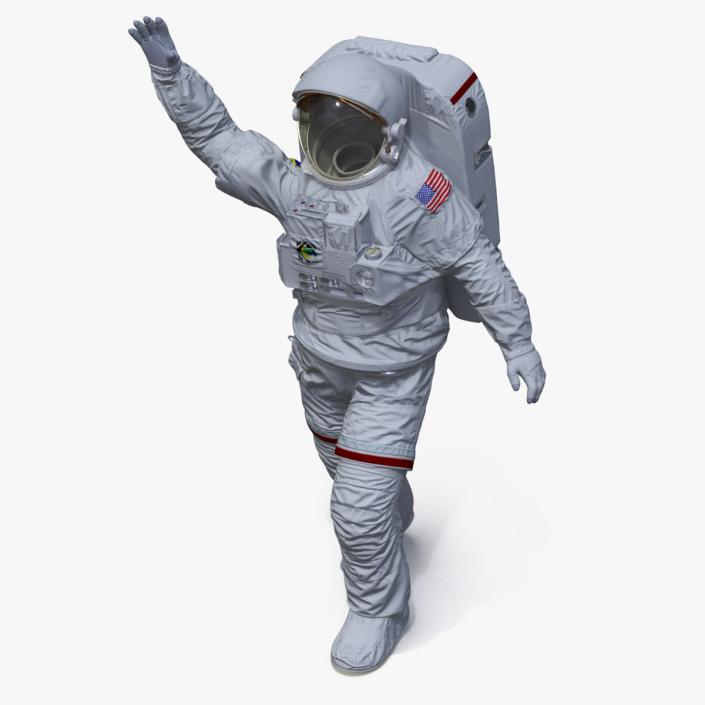 NASA Astronaut Suit with Backpack Rigged for Maya 3D model