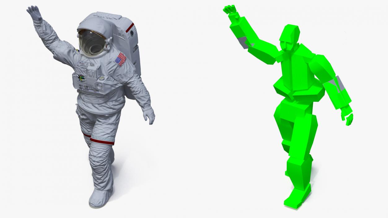 NASA Astronaut Suit with Backpack Rigged for Maya 3D model