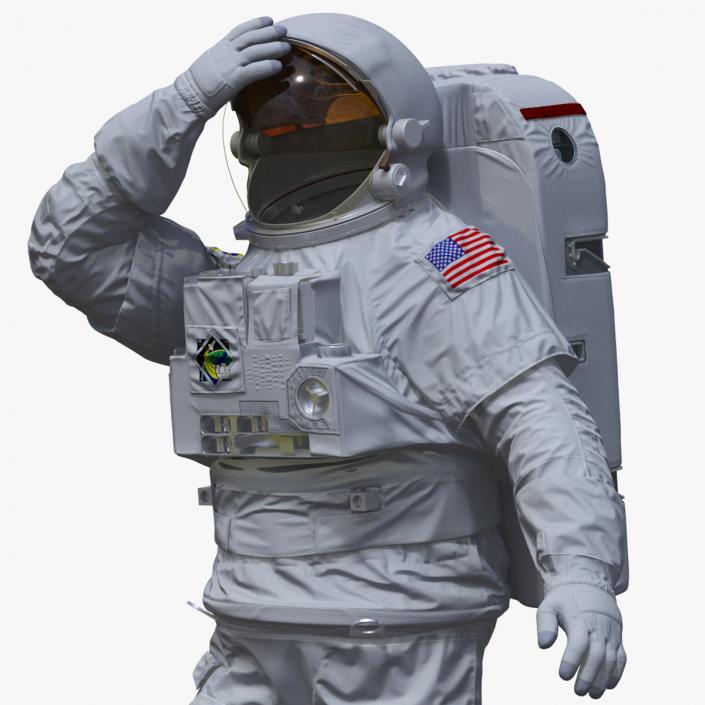 NASA Astronaut Suit with Backpack Rigged for Maya 3D model