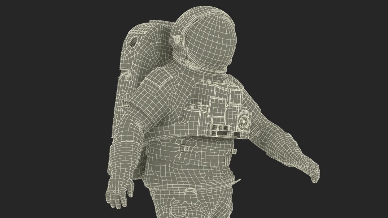 NASA Astronaut Suit with Backpack Rigged for Maya 3D model