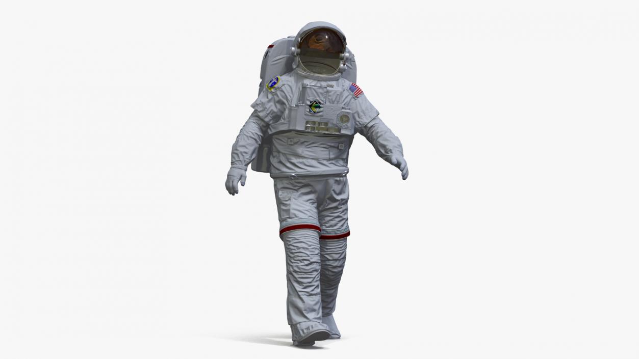 NASA Astronaut Suit with Backpack Rigged for Maya 3D model