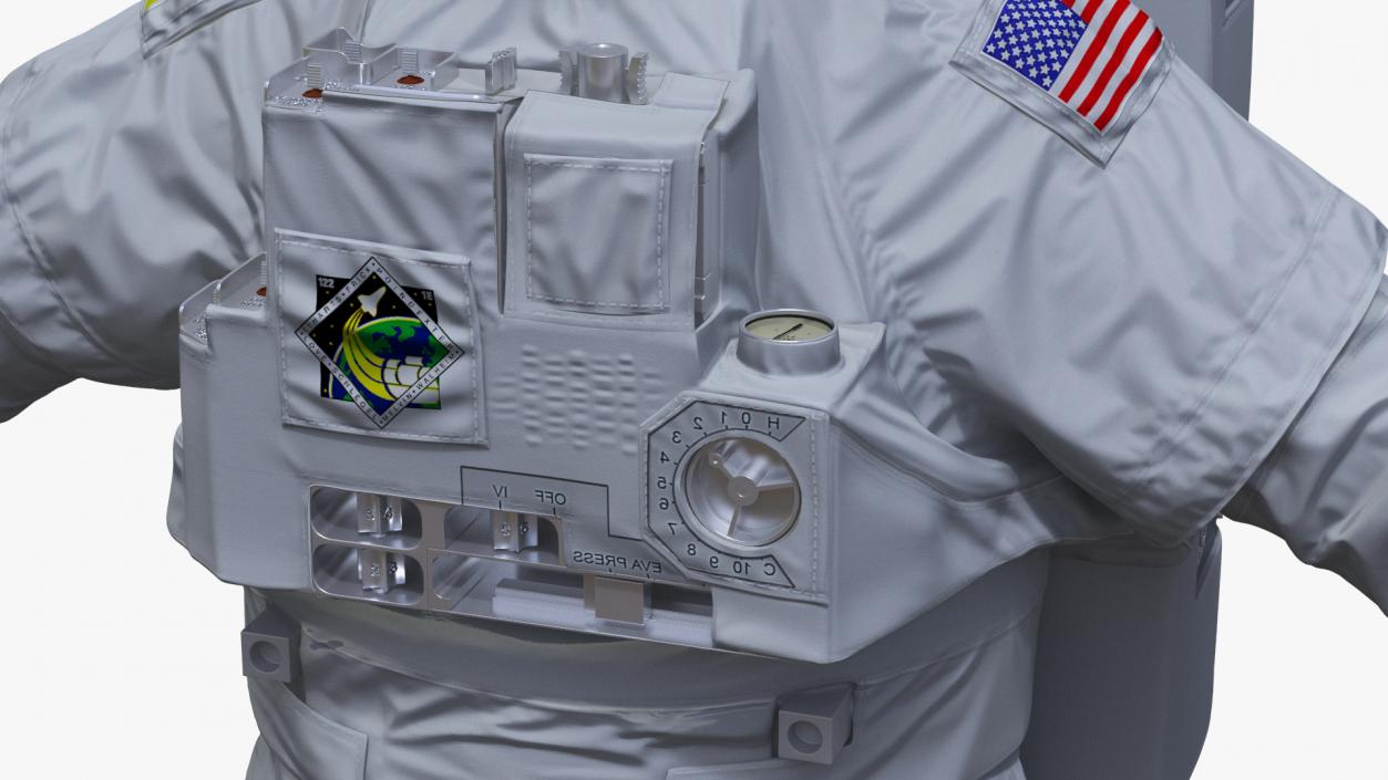 NASA Astronaut Suit with Backpack Rigged for Maya 3D model