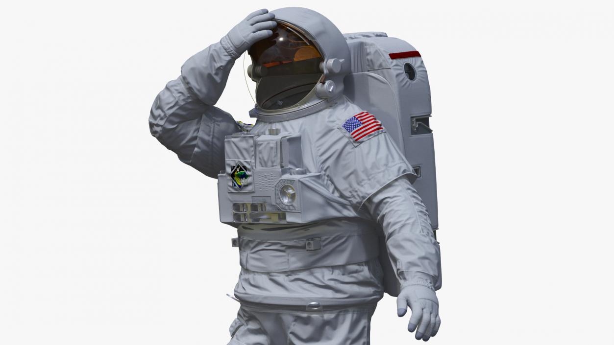 NASA Astronaut Suit with Backpack Rigged for Maya 3D model