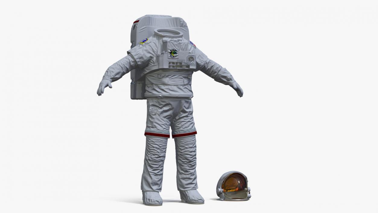 NASA Astronaut Suit with Backpack Rigged for Maya 3D model