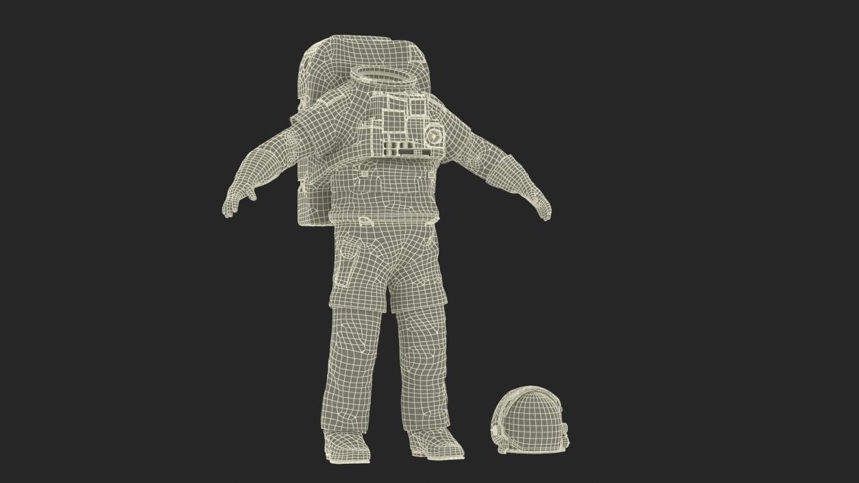 NASA Astronaut Suit with Backpack Rigged for Maya 3D model