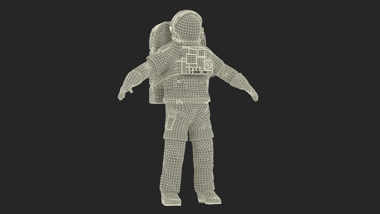 NASA Astronaut Suit with Backpack Rigged for Maya 3D model