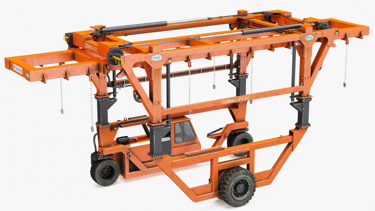 3D model Straddle Carrier Combilift SC Dirty