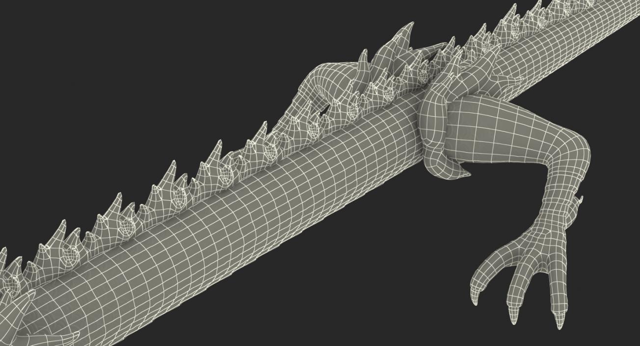 3D Silver Dragon model